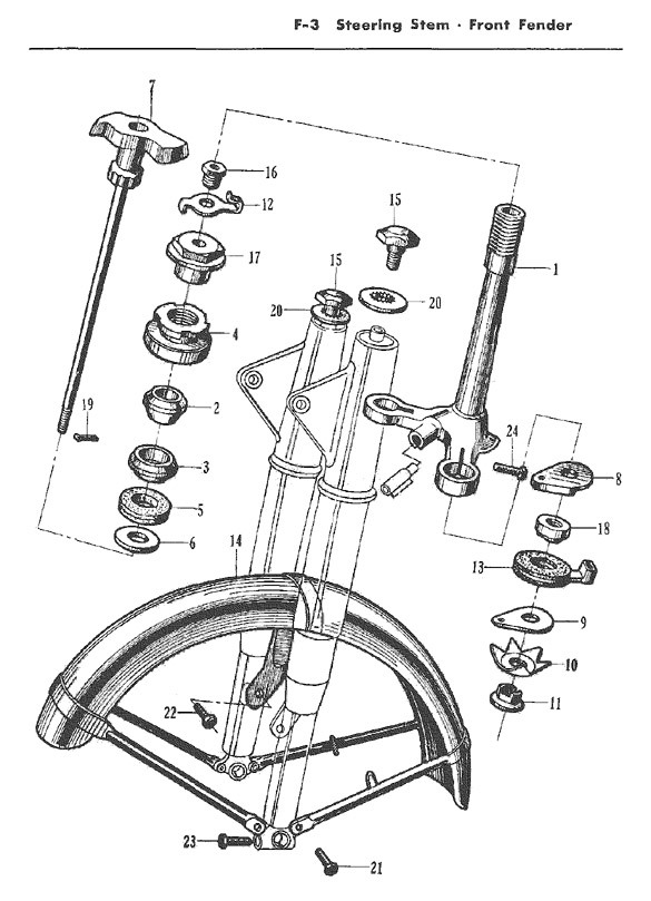 Parts Manual: Honda CB72, CB77, CP77, CYP77 - Parts Diagrams, Part Numbers