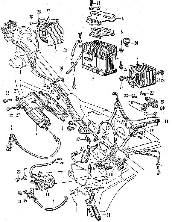 Cb77 F 16 Wiring Harness Battery