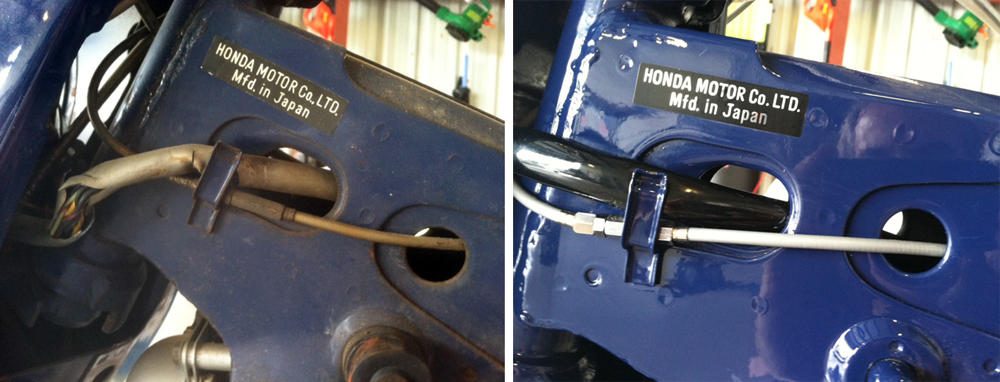 Wiring harness, clutch cable &amp;amp; forward frame