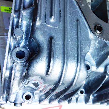 With clear powder coating