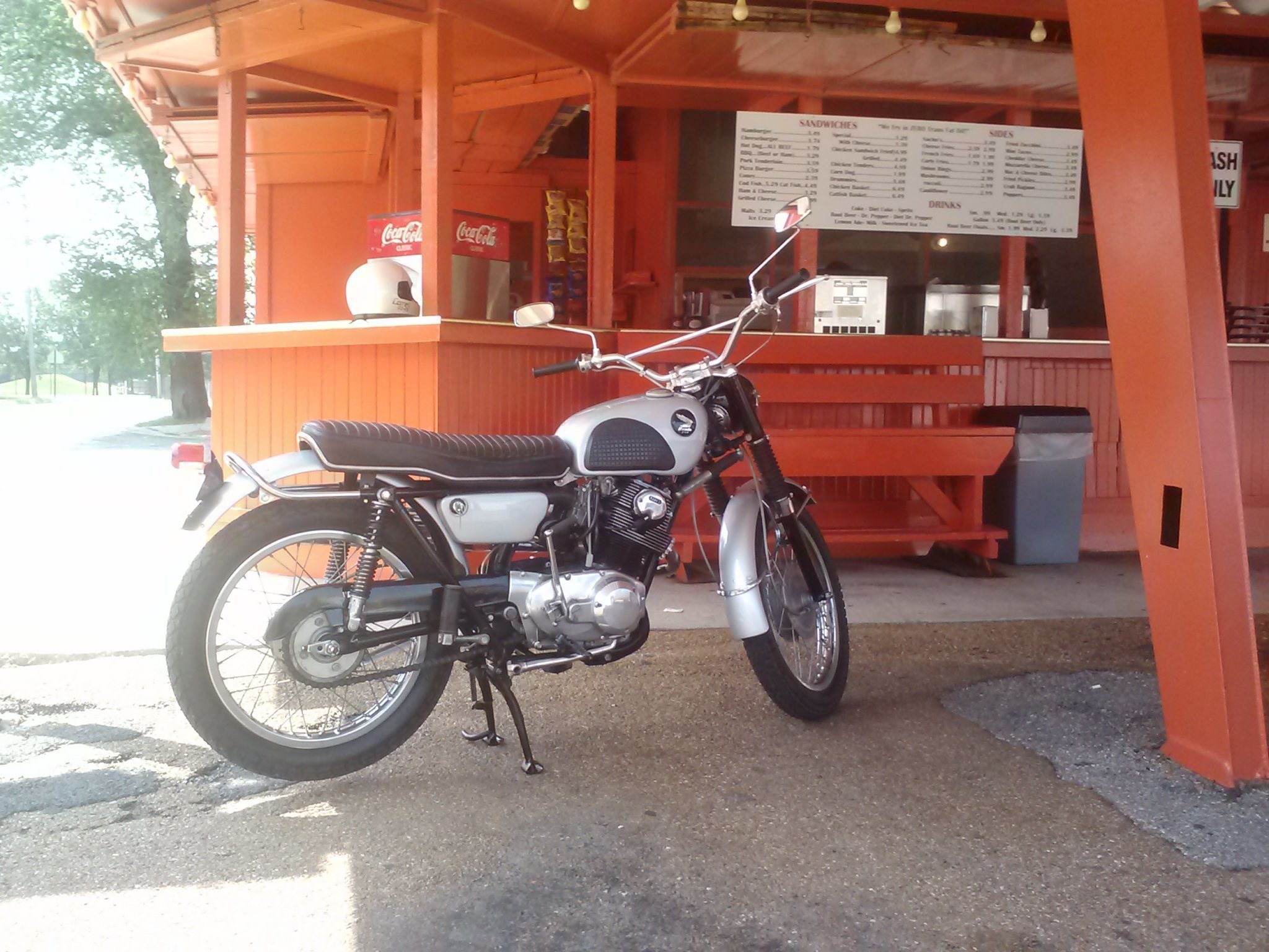 Picture of my CL72 taken last year at our outdoor open air RootBeer stand still open for its 60th year