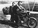 Robert Pirsig on his 1964 Superhawk