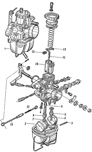 CB77: Parts Diagram - Carburator